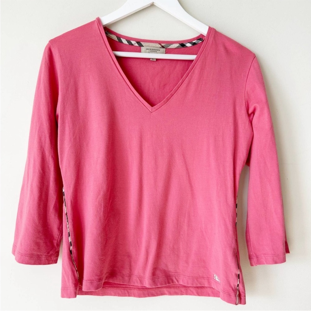 Burberry Pink Fitted 3/4 Sleeve